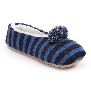 SONOMA life + style Women's Striped Ballet Slippers, Navy, Small/Medium